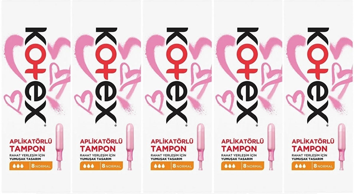 Kotex Aplikatörlü Tampon Normal 40 Lı Set (5PK*8)