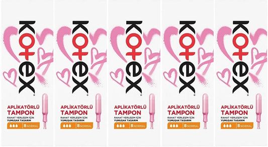 Kotex Aplikatörlü Tampon Normal 40 Lı Set (5PK*8)