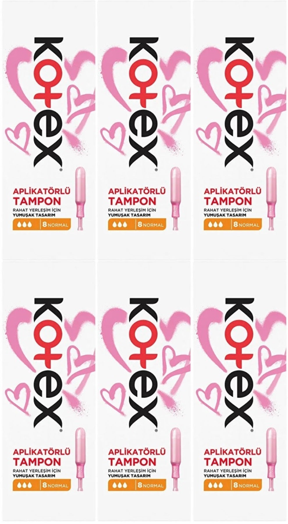 Kotex Aplikatörlü Tampon Normal 48 Li Set (6PK*8)