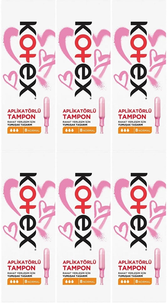 Kotex Aplikatörlü Tampon Normal 48 Li Set (6PK*8)