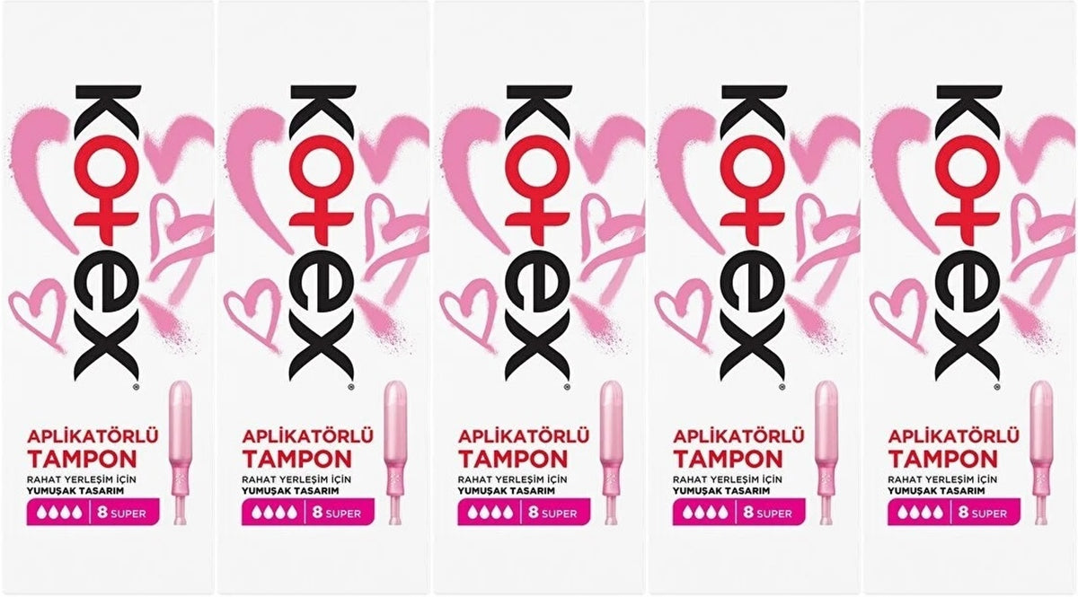 Kotex Aplikatörlü Tampon Süper 40 Lı Set (5PK*8)