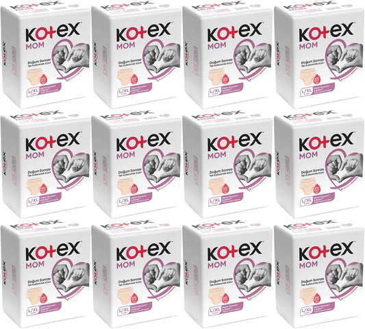 Kotex Mom Lohusa Külodu - Külot Bez L - Large - Büyük / XL - Extra Large - 96 Lı Set (12PK*8)
