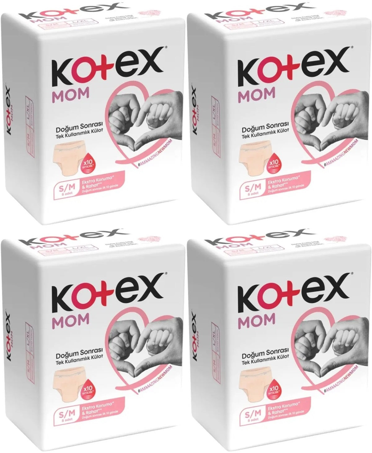 Kotex Mom Lohusa Külodu - Külot Bez S - Small - Küçük / M - Medium - Orta 32 Li Set (4PK*8)