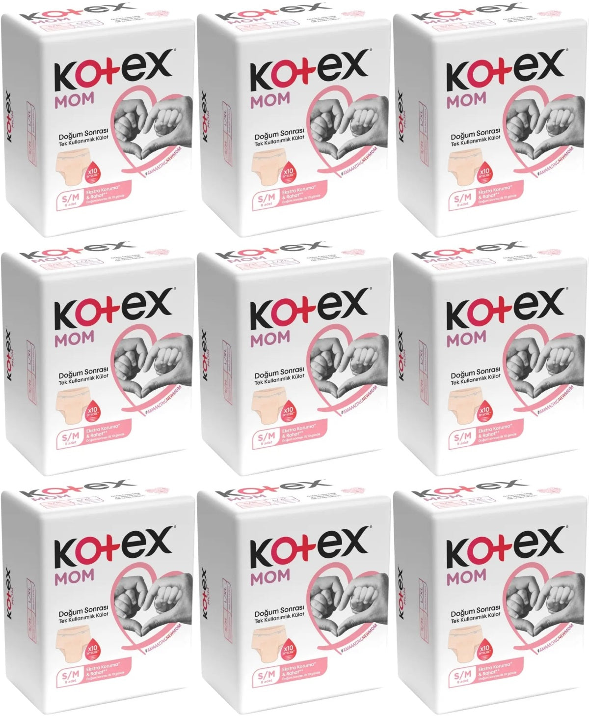 Kotex Mom Lohusa Külodu - Külot Bez S - Small - Küçük / M - Medium - Orta 72 Li Set (9PK*8)