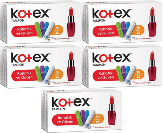 Kotex Tampon Mini 80 Li Set (5PK*16)