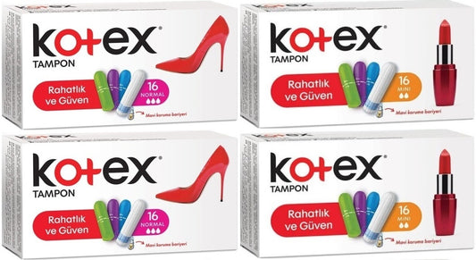 Kotex Tampon Normal - Mini 64 Lü Karma Set (4PK*16)
