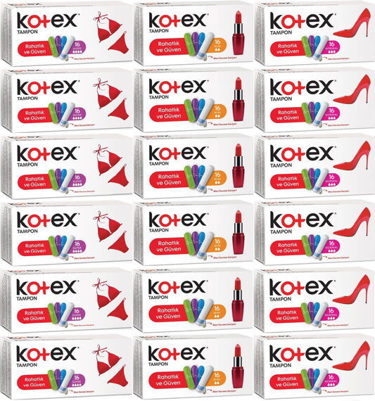 Kotex Tampon Süper - Mini - Normal 288 Li Karma Set (18PK*16)