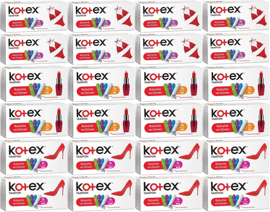 Kotex Tampon Süper - Mini - Normal 384 Lü Karma Set (24PK*16)