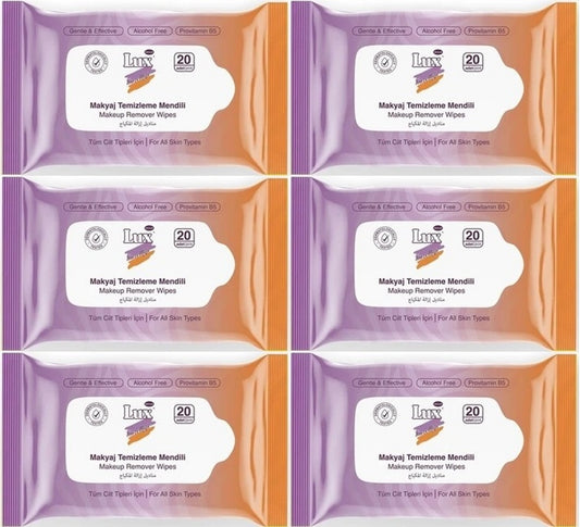 Lux Makyaj Temizleme Mendili Havlu 120 Yaprak (6PK*20)