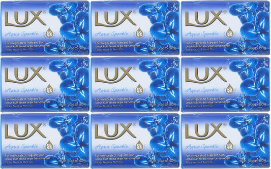 Lux Sabun 80GR Aqua Sparkle (Su Gibi Işıltı) (9 Lu Set)