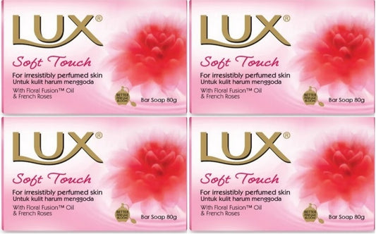 Lux Sabun 80GR Soft Touch (Yumuşak Dokunuş) (4 Lü Set)