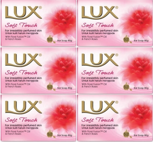 Lux Sabun 80GR Soft Touch (Yumuşak Dokunuş) (6 Lı Set)