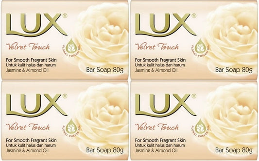 Lux Sabun 80GR Velvet Touch (Kadife Dokunuş) (4 Lü Set)