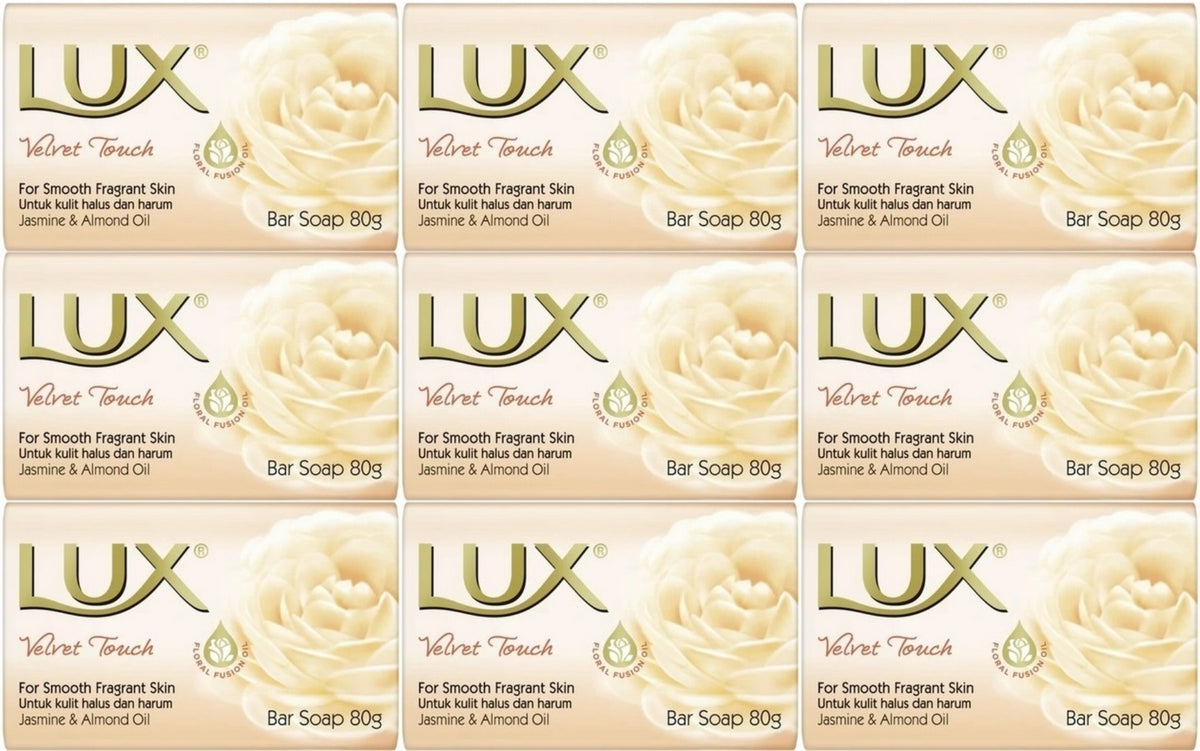 Lux Sabun 80GR Velvet Touch (Kadife Dokunuş) (9 Lu Set)