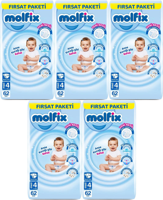 Molfix Bebek Bezi 4 Beden 7-14 KG Maxi 310 Adet MeGa Fırsat Pk