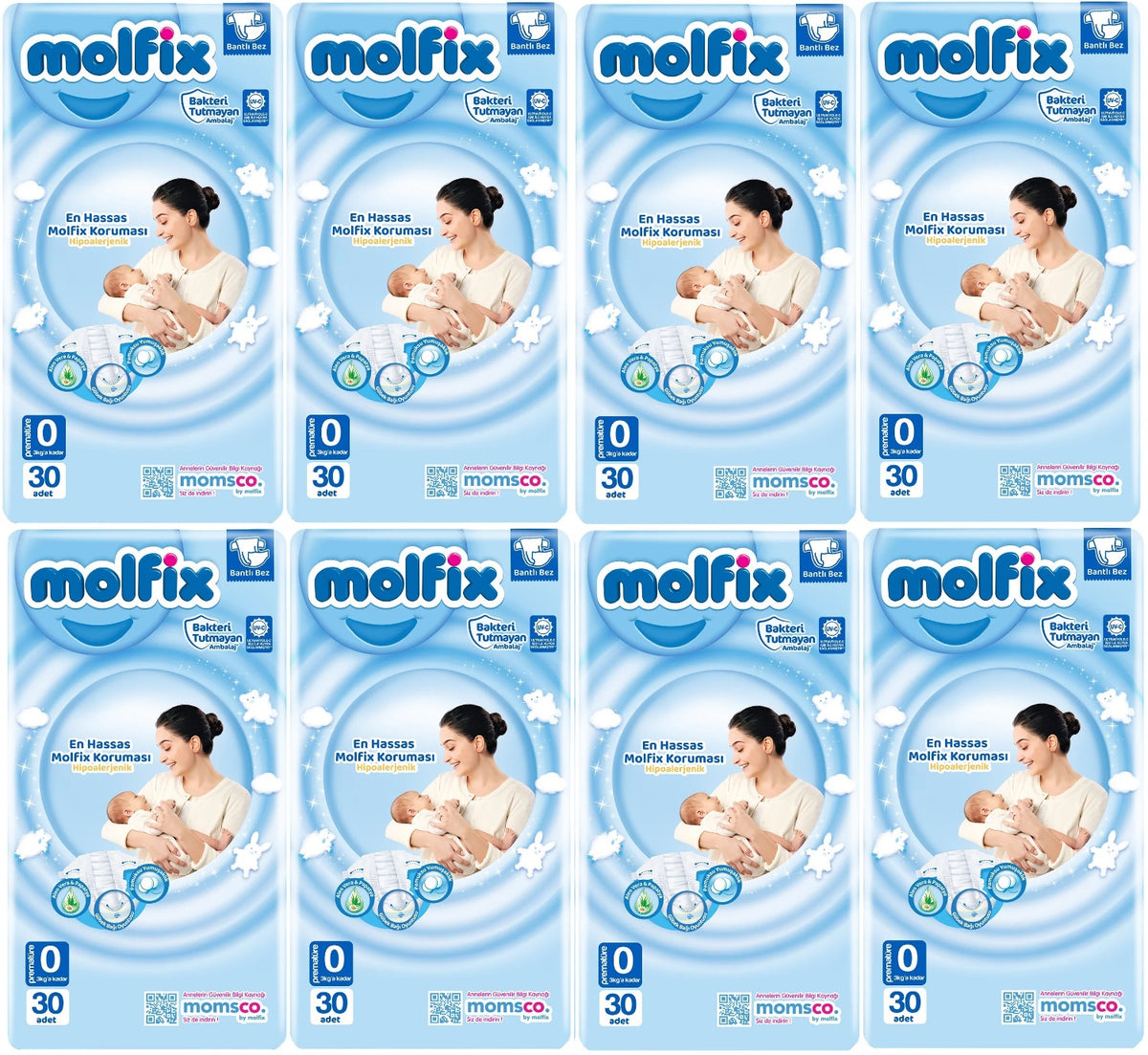 Molfix Bebek Bezi Ekonomik 0 Beden 0-3 KG Prematüre 240 Adet