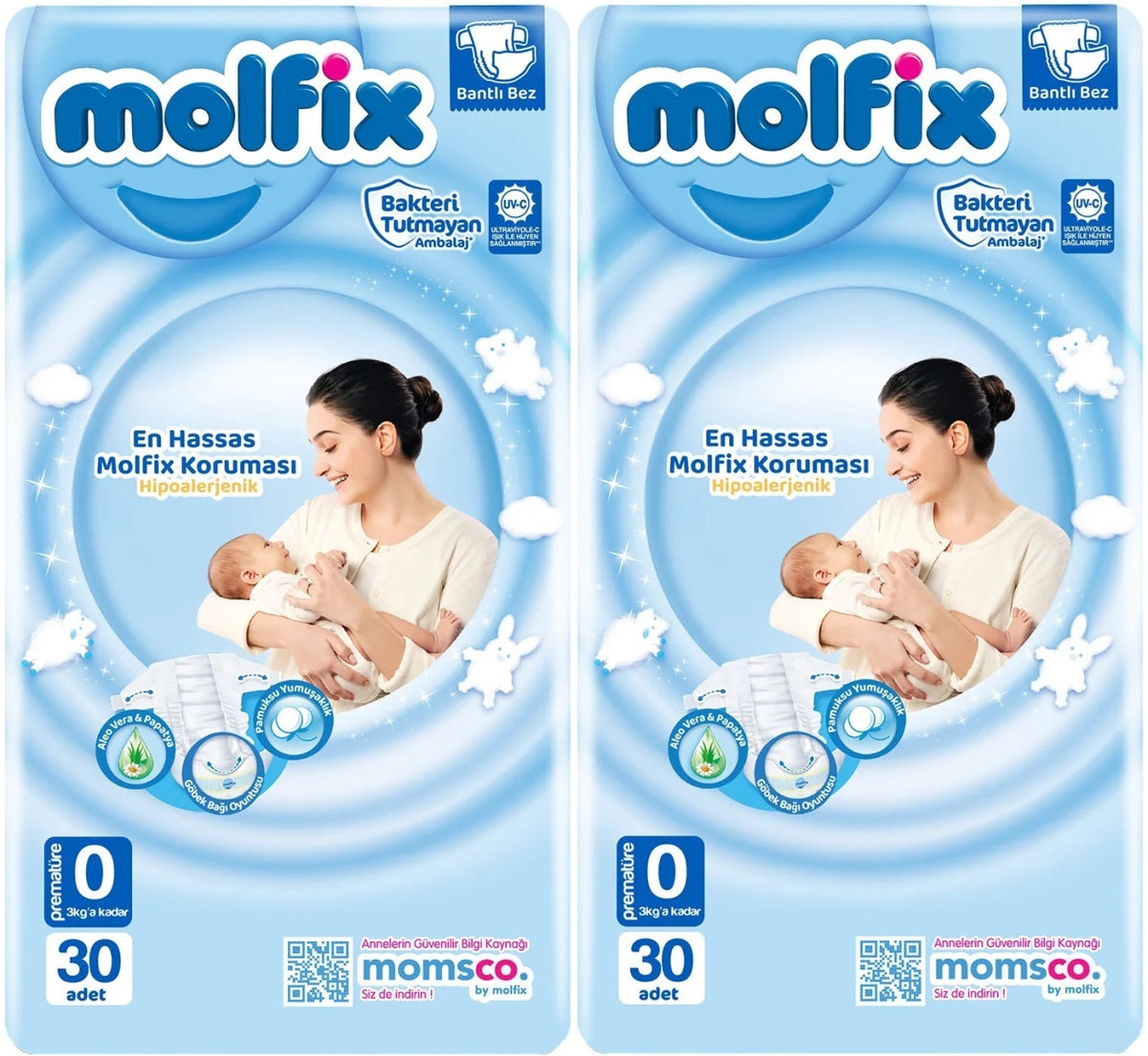 Molfix Bebek Bezi Ekonomik 0 Beden 0-3 KG Prematüre 60 Adet