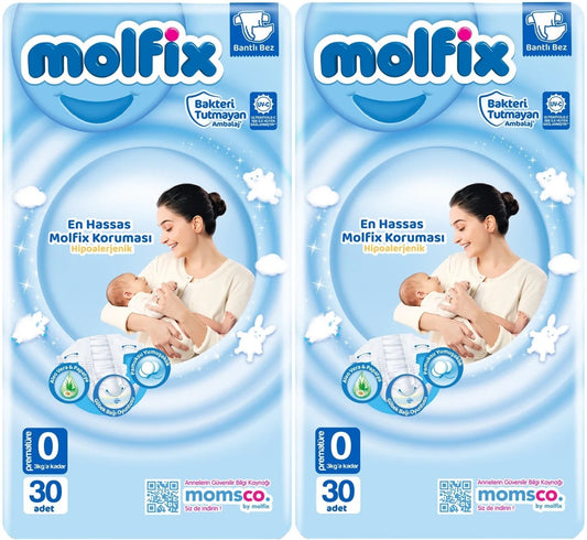 Molfix Bebek Bezi Ekonomik 0 Beden 0-3 KG Prematüre 60 Adet