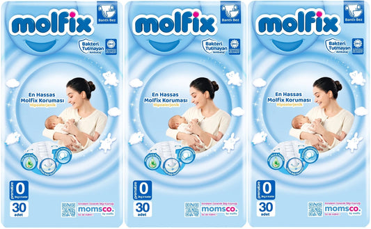 Molfix Bebek Bezi Ekonomik 0 Beden 0-3 KG Prematüre 90 Adet