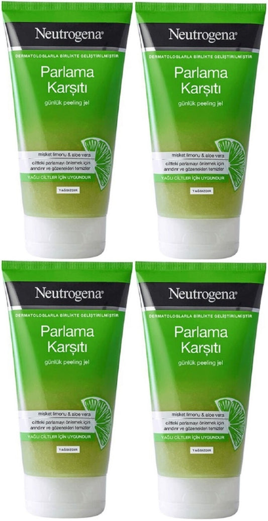 Neutrogena Parlama Karşıtı Yağsız Peeling Jel 150ML (4 Lü Set)