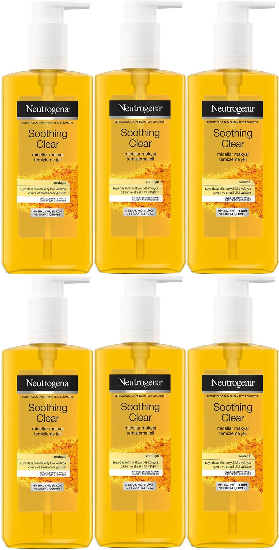 Neutrogena Soothing Clear Micellar Yüz Temizleme Jeli 200ML (6 Lı Set)