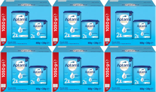 Nutrıcıa Aptamil Pronutra 1050GR (800+250GR) Devam Sütü No:2 (6-9 Ay) Avantaj Pk (6 Lı Set)