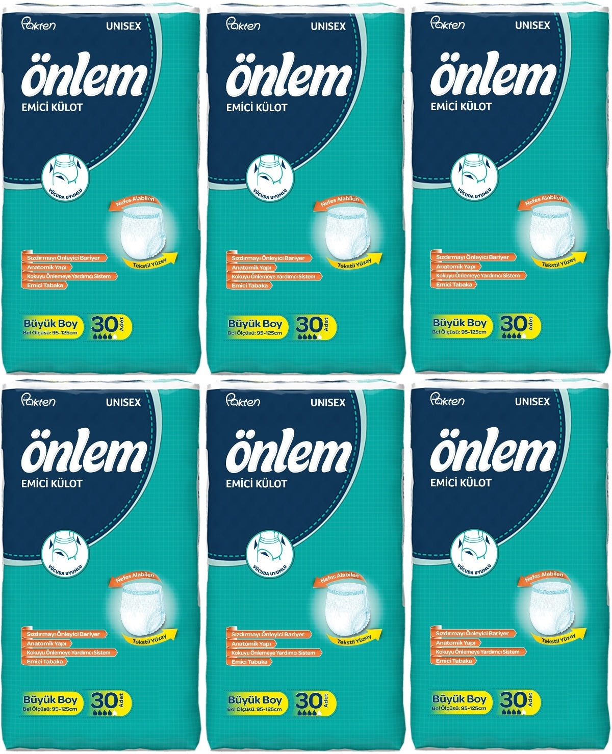 Önlem Emici Külot Yetişkin Bezi L - Large - Büyük 180 Adet (6PK*20)