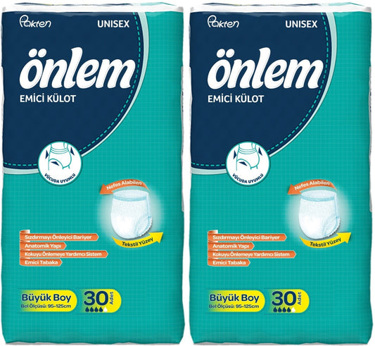 Önlem Emici Külot Yetişkin Bezi L - Large - Büyük 60 Adet (2PK*20)