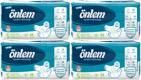 Önlem Yetişkin Bezi Bel Bantlı Tekstil Yüzey S - Small - Küçük 240 Adet (8PK*30)
