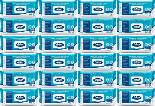 Önlem Hijyenik Vücut Temizleme Islak Mendil Havlu 1200 Yaprak (Ebat XXL) (24PK*50)