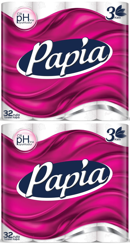 Papia Tuvalet Kağıdı (3 Katlı) 64 Lü Pk (2Pk*32)