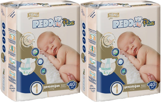 Pedo Plus Bebek Bezi 1 Beden 2-5 KG Yeni Doğan 80 Adet Jumbo Ekonomik Pk