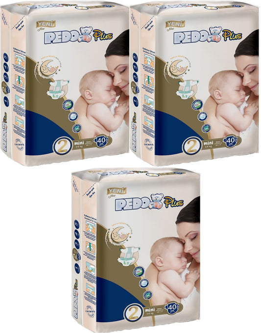 Pedo Plus Bebek Bezi 2 Beden 3-6 KG Mini 120 Adet Jumbo Fırsat Pk