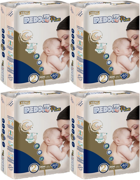 Pedo Plus Bebek Bezi 2 Beden 3-6 KG Mini 160 Adet Jumbo Aylık Pk