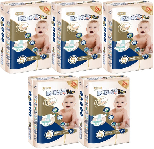 Pedo Plus Bebek Bezi 5 Beden 11-25 KG Junior 100 Adet Jumbo MeGa Pk