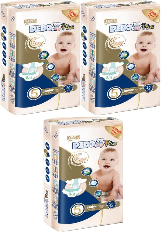 Pedo Plus Bebek Bezi 5 Beden 11-25 KG Junior 60 Adet Jumbo Fırsat Pk