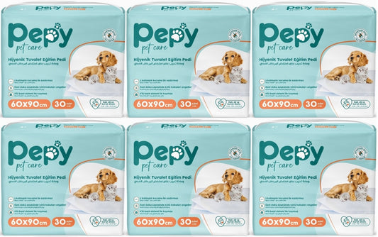 Pepy Evcil Hayvan Tuvalet Eğitim Pedi 60*90CM 180 Adet (6PK*30)
