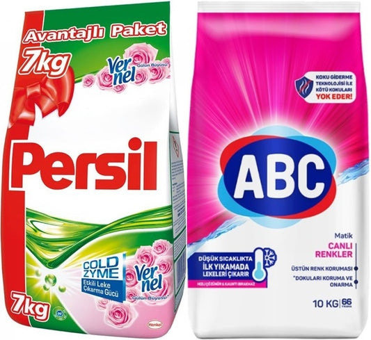 Persil Matik Toz Çamaşır Deterjanı 7KG Gülün Büyüsü (46 Yıkama) + 10KG Canlı/Renkler