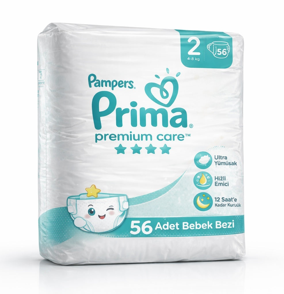 Prima Premium Care Bebek Bezi 2 Beden 4-8 KG Mini 56 Adet Fırsat Pk