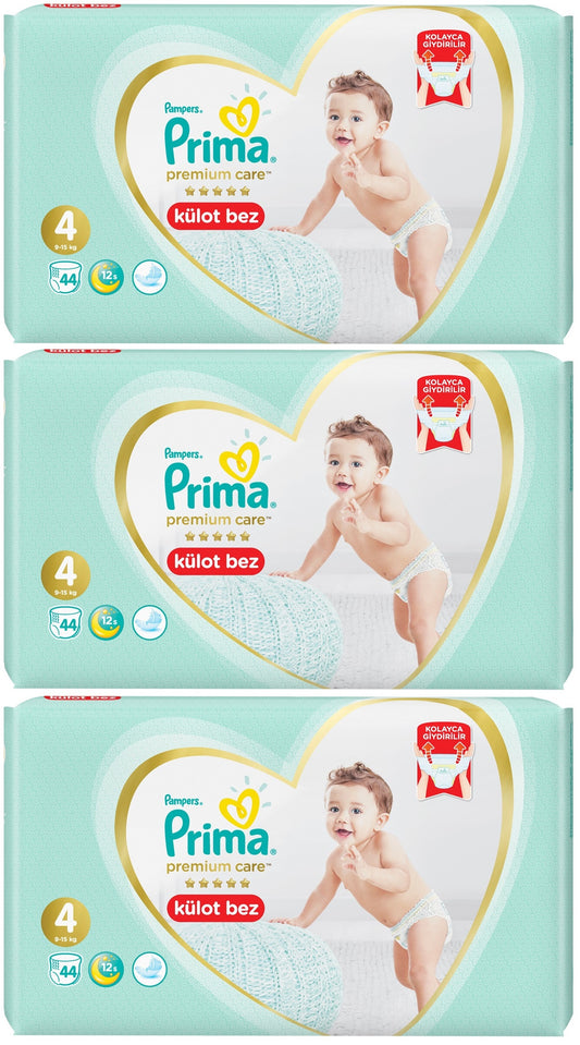 Prima Premium Care Külot Bebek Bezi 4 Beden 9-15 KG 132 Adet Ekonomik Fırsat Pk