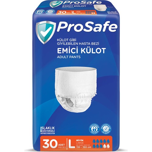 Prosafe Emici Külot Yetişkin Bezi Büyük L - Large - Büyük 30 Adet Tekli Pk