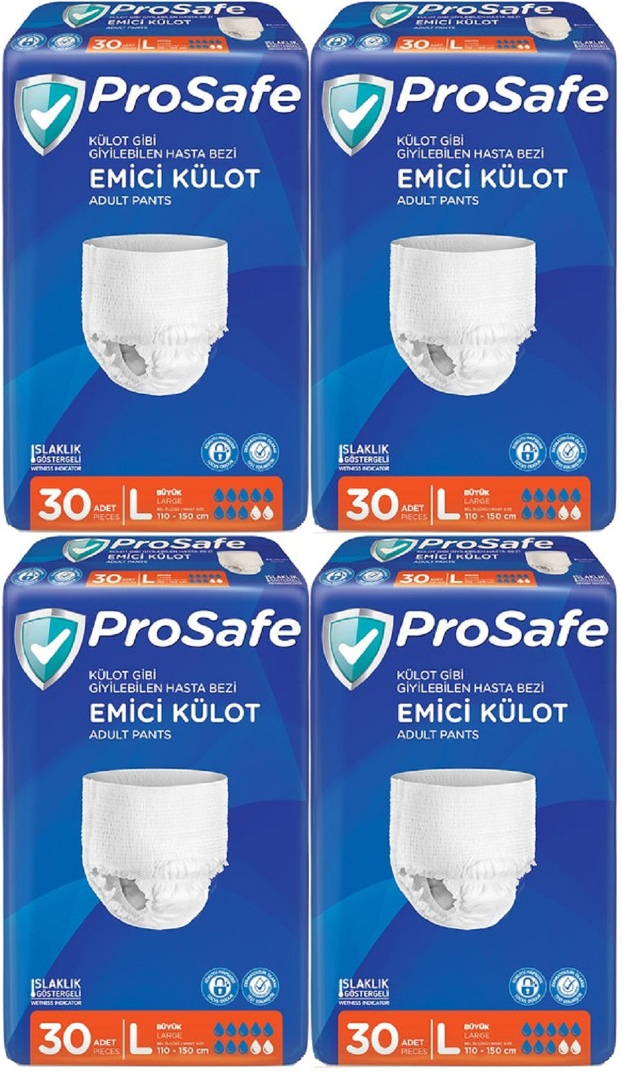 Prosafe Emici Külot Yetişkin Bezi Büyük-Large 120 Adet (4PK*30)