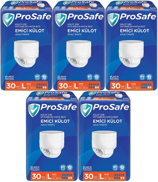 Prosafe Emici Külot Yetişkin Bezi Büyük-Large 150 Adet (5PK*30)