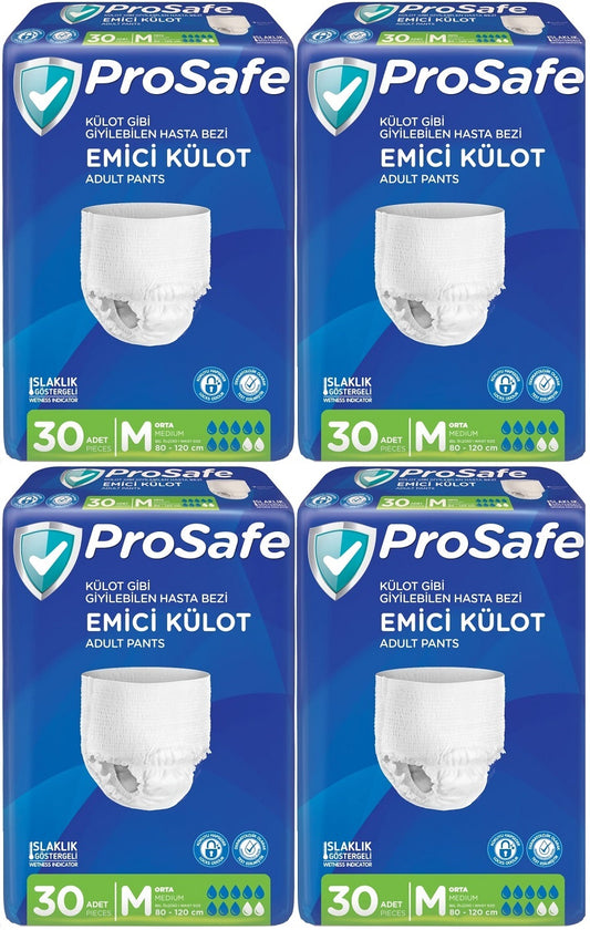 Prosafe Emici Külot Yetişkin Bezi Orta-Medium 120 Adet (4PK*30)