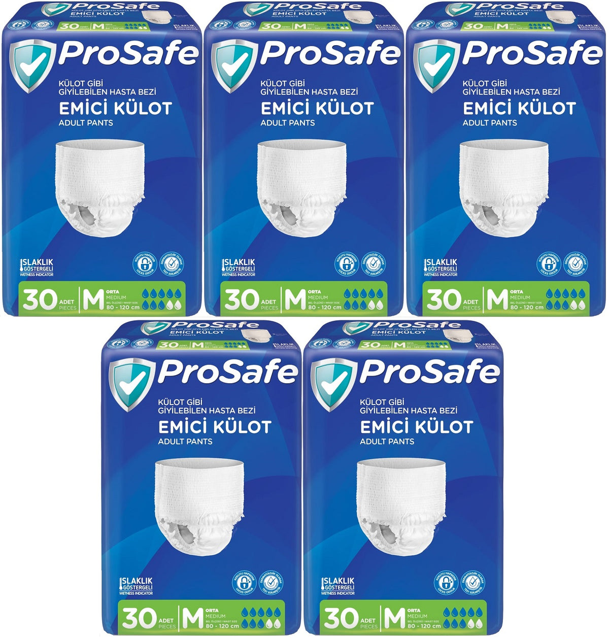 Prosafe Emici Külot Yetişkin Bezi Orta-Medium 150 Adet (5PK*30)