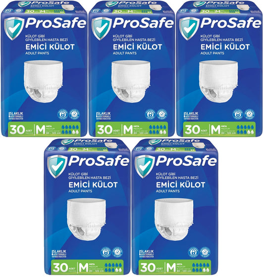 Prosafe Emici Külot Yetişkin Bezi Orta-Medium 150 Adet (5PK*30)
