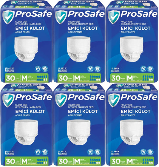 Prosafe Emici Külot Yetişkin Bezi Orta-Medium 180 Adet (6PK*30)