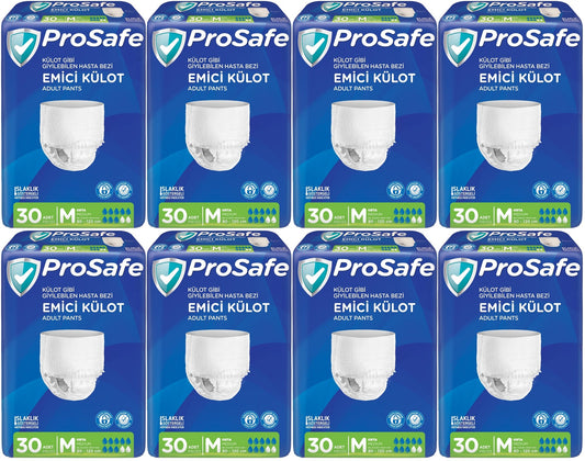 Prosafe Emici Külot Yetişkin Bezi Orta-Medium 240 Adet (8PK*30)