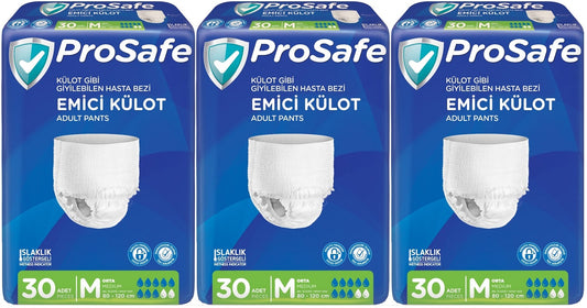 Prosafe Emici Külot Yetişkin Bezi Orta-Medium 90 Adet (3PK*30)