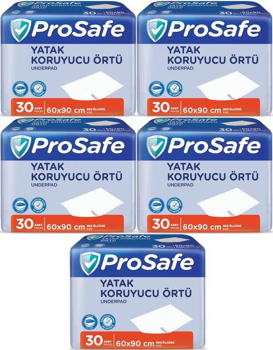 Prosafe Yetişkin Alt Açma Yatak Koruyucu Örtü 60*90CM 150 Adet (5PK*30)